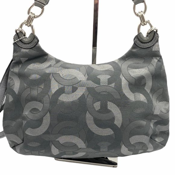 Coach Kristin Chain Link Lurex Metallic Jacquard Shoulder Bag - Picture 5 of 14